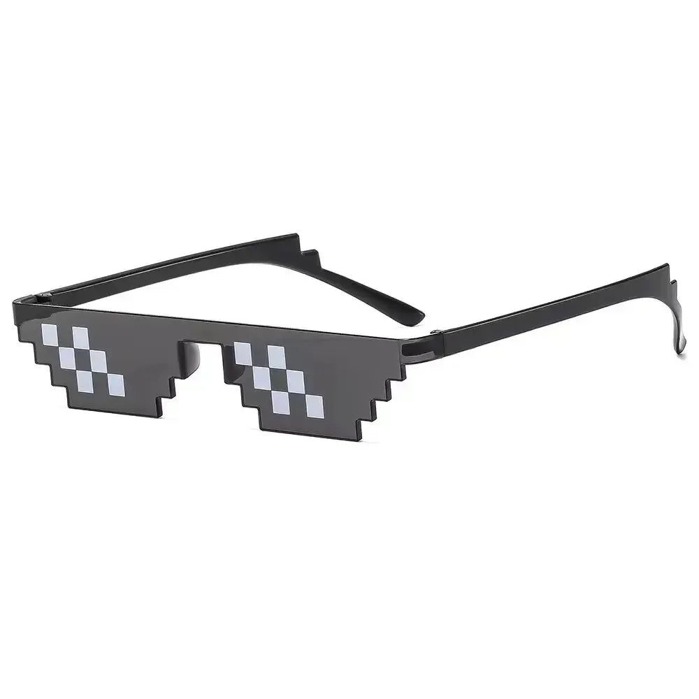 Thug Life - TrendBrille mit Pixel Mosaik Motiv