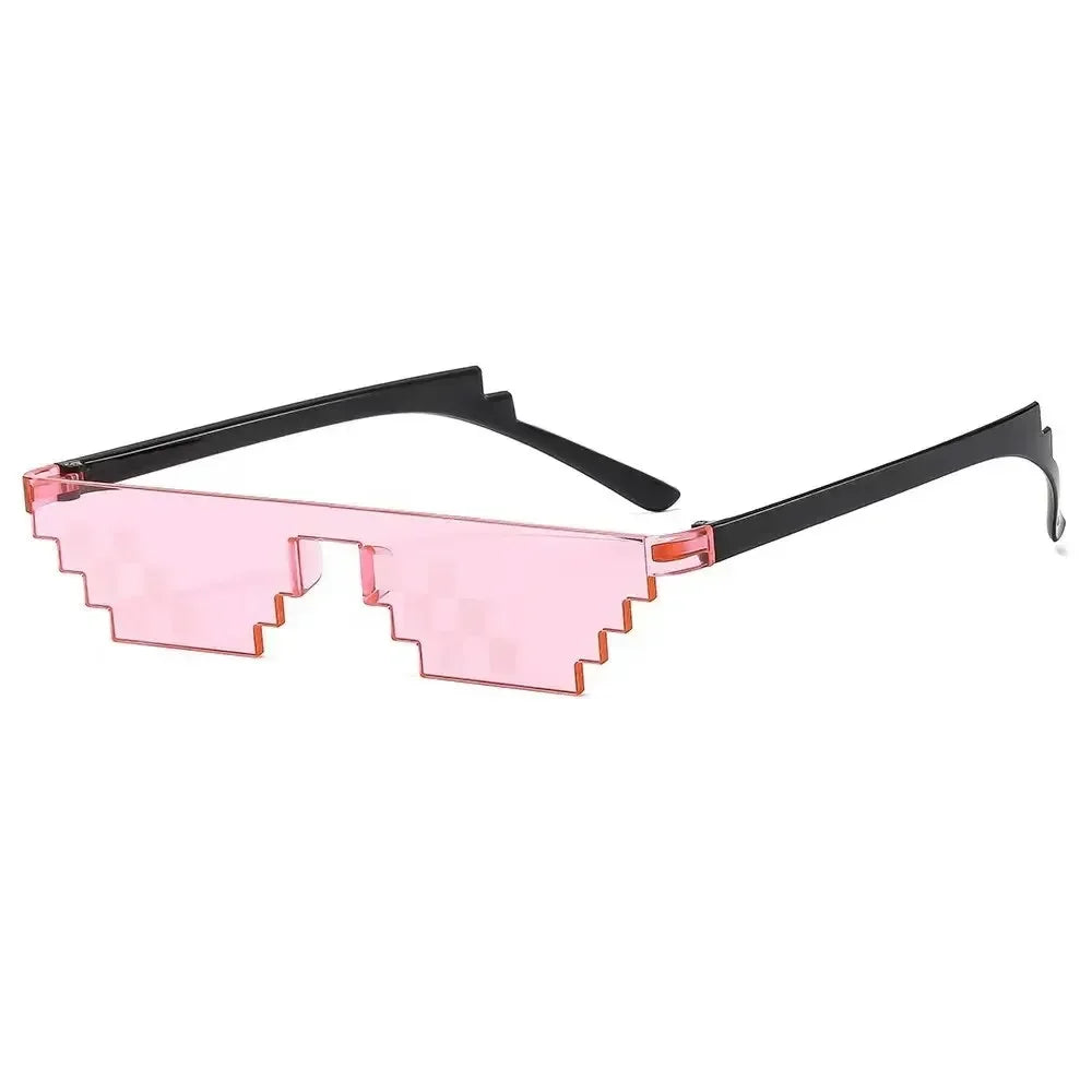 Thug Life - TrendBrille mit Pixel Mosaik Motiv