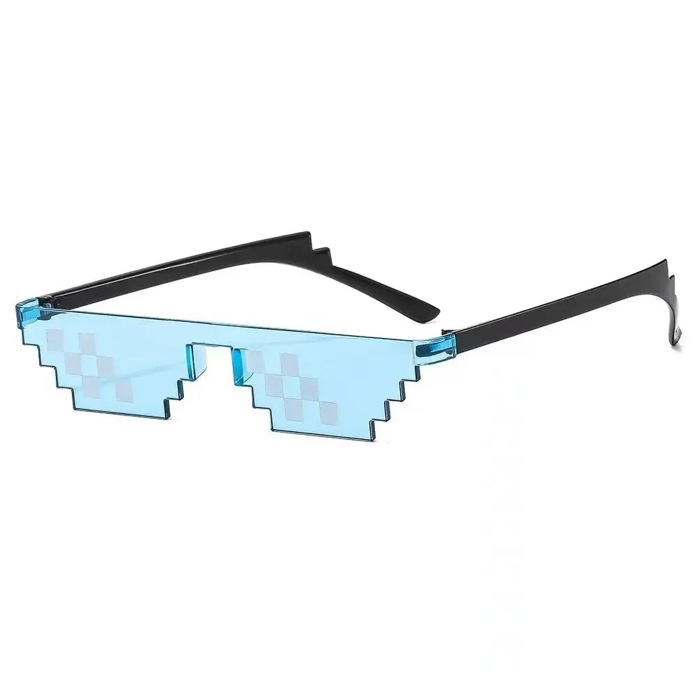 Thug Life - TrendBrille mit Pixel Mosaik Motiv